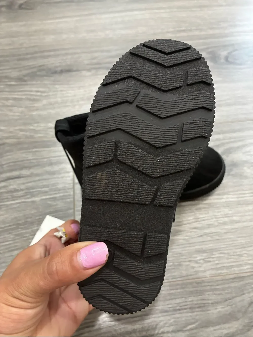 Cat & Jack Black Kids Zip Ankle Boots